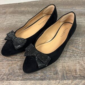 Talbots EDISON Bow Suede Flats Size 6.5